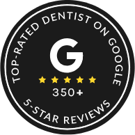 Top rated dentist on Google 400 plus 5 star reviews
