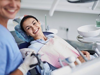 Patient in New Bedford smiling after gum disease treatment