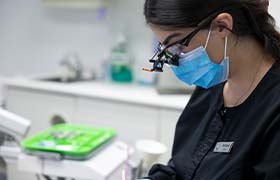 dentist working on patient